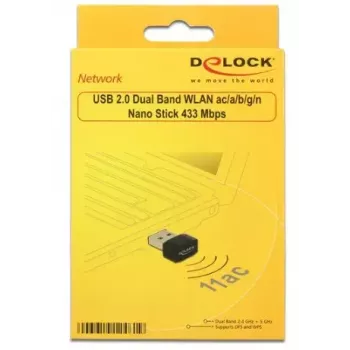 Belaidis tinklo adapteris DeLOCK 12461 WLAN 433 Mbit/s