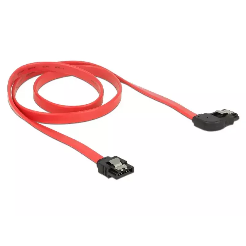 SATA kabelis DeLOCK 83970 0,7 m SATA 7-pin Juodas Raudonas