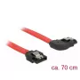 SATA kabelis DeLOCK 83970 0,7 m SATA 7-pin Juodas Raudonas