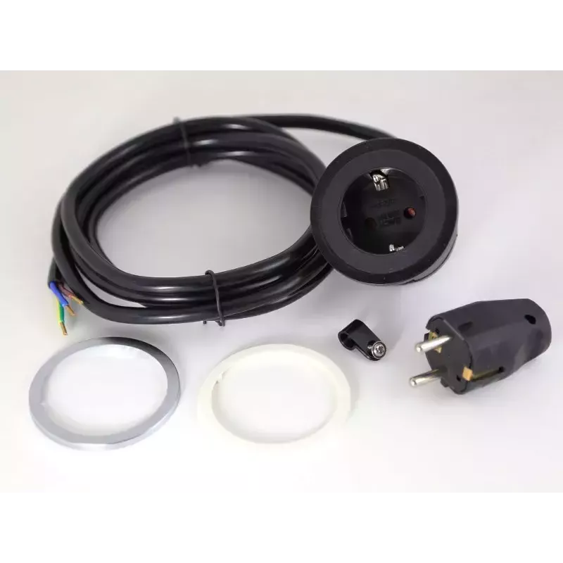 Kištukinis lizdas F tipas Bachmann 926.001 Juodas