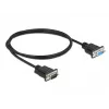 Serijinis kabelis DeLOCK 86601 Juodas 1m RS-232 Sub-D9