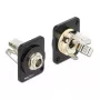 Jungtis DELOCK 86790 moteriška 6,35 mm juoda/sidabrinė, 25,2×31,5×31,4 mm