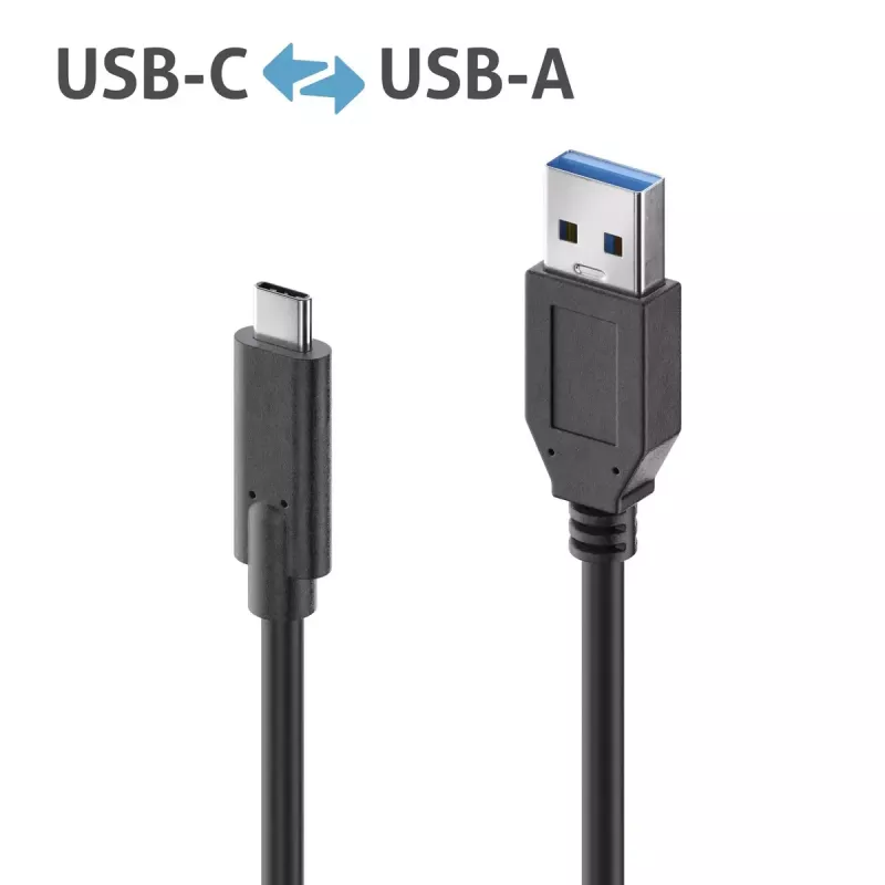 USB laidas PureLink IS2611-005 USB 3.2 Gen 2 0,5 m USB-C į USB-A juodas