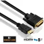 HDMI–DVI laidas PureLink PI3000-005 0,5 m