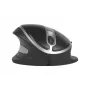 BakkerElkhuizen Oyster Wired pelė, Ambidekstrinė, Vertikalus dizainas, Lazerinė, USB Type-A, 1200 DPI, Juoda, Sidabrinė