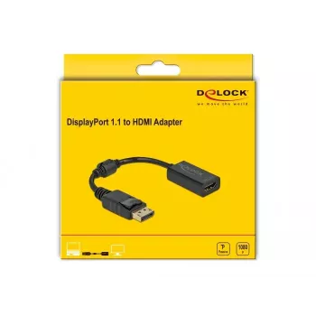 Adapteris DisplayPort 1.1 vyriškas į HDMI moterišką DeLOCK 61011