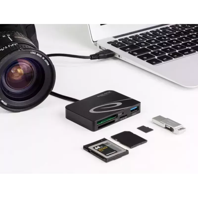 Card Reader DeLOCK 91756 Juodas MicroSD SD MMC USB 5 Mbit/s