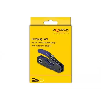 DeLOCK 90577 krimptuvas RJ45 laidams, juodas-mėlynas, 62×135×20 mm