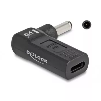 DeLOCK adapteris USB Type-C moteriškas į Dell 4,5x3,0 mm vyriškas 90° kampu