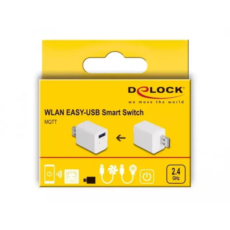 „Wi-Fi“ valdomas USB kištukas DeLOCK 11828, 2 A, baltas