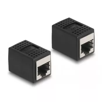 DeLOCK RJ45 lizdo į RJ45 lizdą adapteris Cat.6A juodas