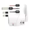 Keliautojų universalus adapteris SKROSS 61663 baltas 100-250V 2.4A USB