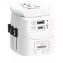 Keliautojų universalus adapteris SKROSS 61663 baltas 100-250V 2.4A USB