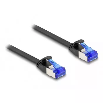 DeLOCK RJ45 plokščias jungiamasis kabelis Cat.6A 2 m juodas