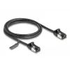DeLOCK RJ45 laidas kištukas–kištukas Cat.8.1 1m juodas
