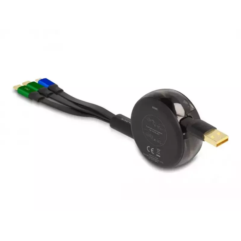 DeLOCK USB 3 in 1 įtraukiamas įkrovimo laidas Micro USB 2 x USB Type-C 1,13 m
