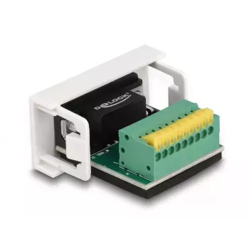 DeLOCK Easy 45 modulis D-Sub 9 kontaktų kištukas į gnybtų bloką 22,5 x 45 mm