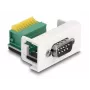 DeLOCK Easy 45 modulis D-Sub 9 kontaktų kištukas į gnybtų bloką 22,5 x 45 mm