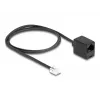 DeLOCK telefono kabelis RJ11 kištukas – RJ45 lizdas 1 m juodas