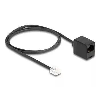 DeLOCK telefono kabelis RJ11 kištukas – RJ45 lizdas 1 m juodas