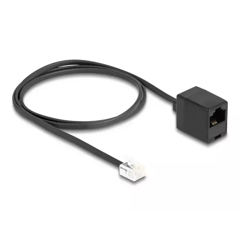 DeLOCK telefono kabelis RJ11 kištukas – RJ45 lizdas 1 m juodas