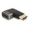 DeLOCK HDMI adapteris kištukas į lizdą 90° kairėn 8K 60 Hz pilkas metalinis