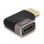 DeLOCK HDMI adapteris kištukas į lizdą 90° kairėn 8K 60 Hz pilkas metalinis