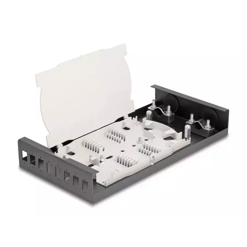 Dėžutė optiniams kabeliams DeLOCK Optical Fiber Desktop Terminal Box 8 Port SC Simplex Juoda