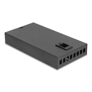 Dėžutė optiniams kabeliams DeLOCK Optical Fiber Desktop Terminal Box 8 Port SC Simplex Juoda