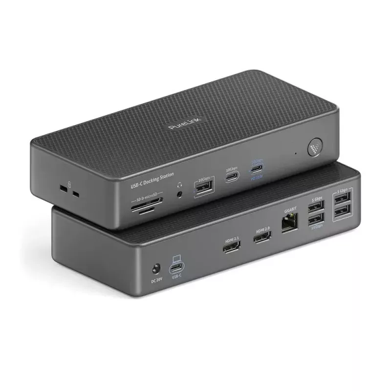 Dokovimo stotelė PureLink VL-D200 pilka USB Power Delivery HDMI 2.0