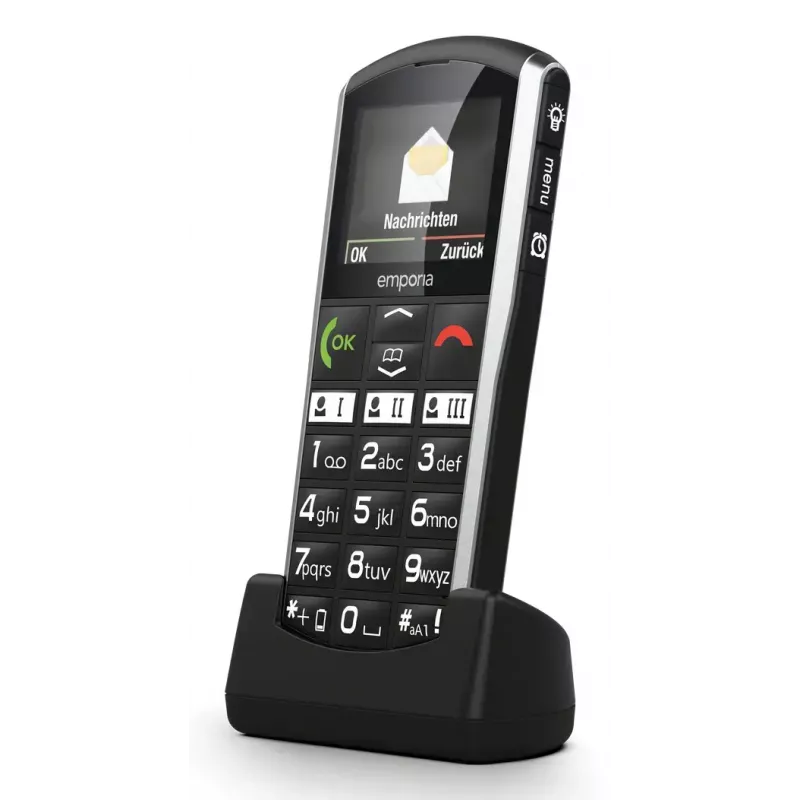 Mobilus telefonas Emporia SIMPLICITY-LTE 5,08 cm (2 colių) 1200 mAh juodas, sidabrinis