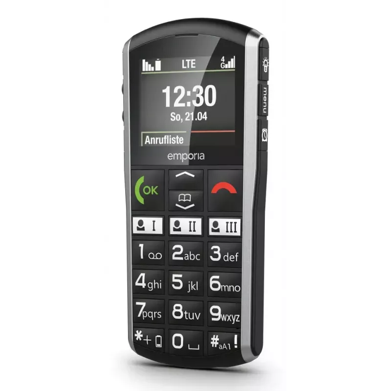 Mobilus telefonas Emporia SIMPLICITY-LTE 5,08 cm (2 colių) 1200 mAh juodas, sidabrinis