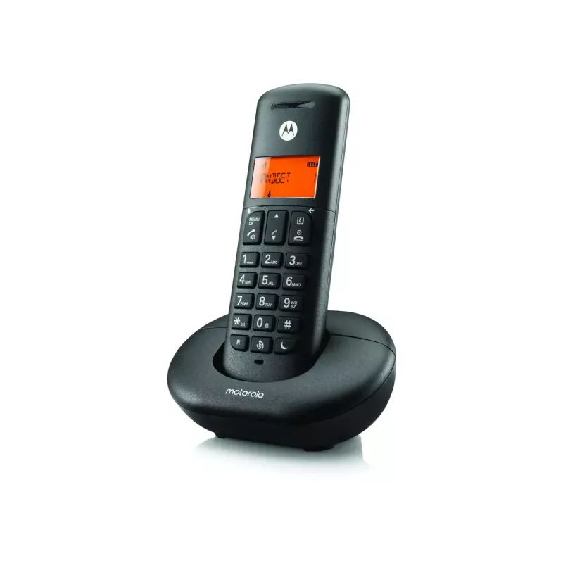 Belaidis DECT telefono ragelis MOTOROLA E201 su garsiakalbio funkcija, iki 50 registracijų