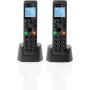 DECT belaidis telefonas Motorola DOT202 Twin su dviem rageliais, juodas, Caller ID