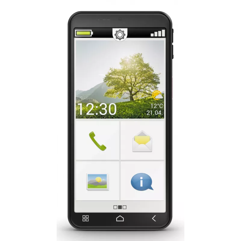 Emporia emporiaSMART.7lite 13,8 cm (5,45 colio) vienos SIM kortelės išmanusis telefonas Android 15 4G USB Type-C 6 GB 128 GB 3500 mAh juodas