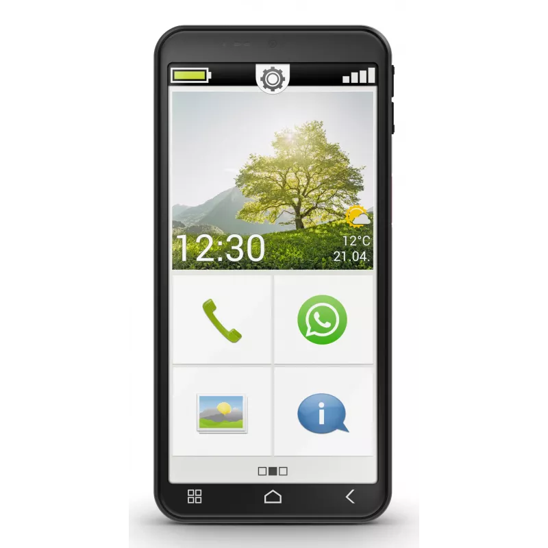 Emporia emporiaSMART.7lite 13,8 cm (5,45 colio) vienos SIM kortelės išmanusis telefonas Android 15 4G USB Type-C 6 GB 128 GB 3500 mAh juodas