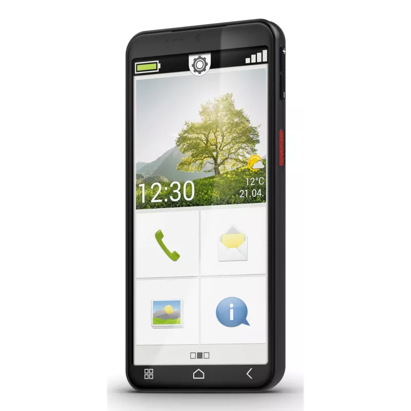 Emporia emporiaSMART.7lite 13,8 cm (5,45 colio) vienos SIM kortelės išmanusis telefonas Android 15 4G USB Type-C 6 GB 128 GB 3500 mAh juodas