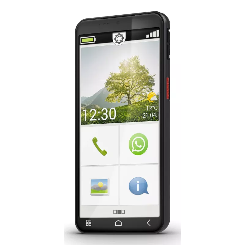 Emporia emporiaSMART.7lite 13,8 cm (5,45 colio) vienos SIM kortelės išmanusis telefonas Android 15 4G USB Type-C 6 GB 128 GB 3500 mAh juodas