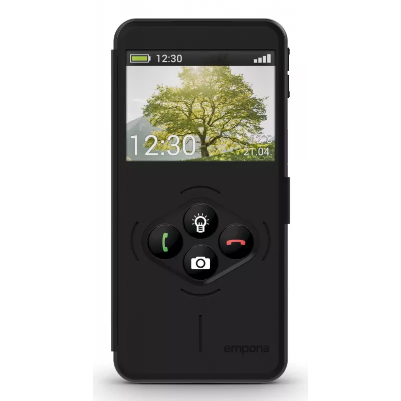 Emporia emporiaSMART.7lite 13,8 cm (5,45 colio) vienos SIM kortelės išmanusis telefonas Android 15 4G USB Type-C 6 GB 128 GB 3500 mAh juodas