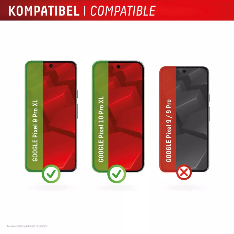 Displex Screen Protector (10H) apsauginis stiklas, skirtas Google Pixel 9 Pro XL, Pixel 10 Pro XL, su Eco montavimo rėmeliu, atsparus įbrėžimams