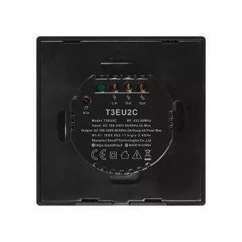 Sonoff T3 EU TX belaidis dviejų kanalų liečiamas šviesos jungiklis Wi-Fi RF 433