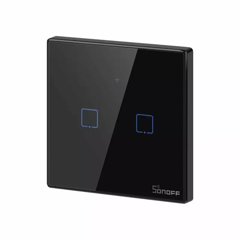 Sonoff T3 EU TX belaidis dviejų kanalų liečiamas šviesos jungiklis Wi-Fi RF 433
