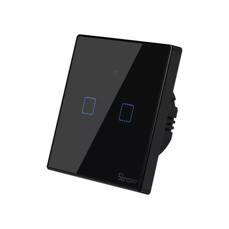 Sonoff T3 EU TX belaidis dviejų kanalų liečiamas šviesos jungiklis Wi-Fi RF 433