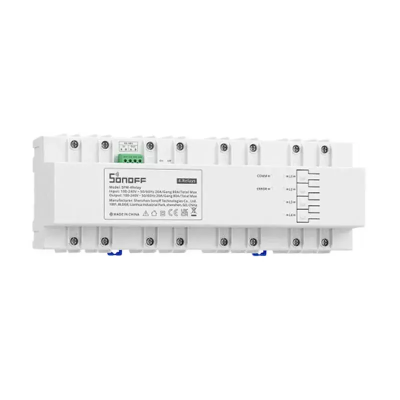 Išmanusis jungiklis Sonoff SPM-4Relay 4 kanalų Wi-Fi relės modulis 4×20A
