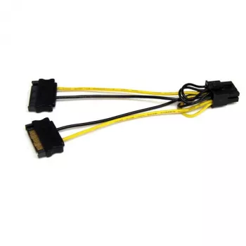 StarTech.com 6 colių SATA maitinimo į 8 kontaktų PCI Express vaizdo plokštės maitinimo laidas adapteris