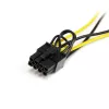 StarTech.com 6 colių SATA maitinimo į 8 kontaktų PCI Express vaizdo plokštės maitinimo laidas adapteris