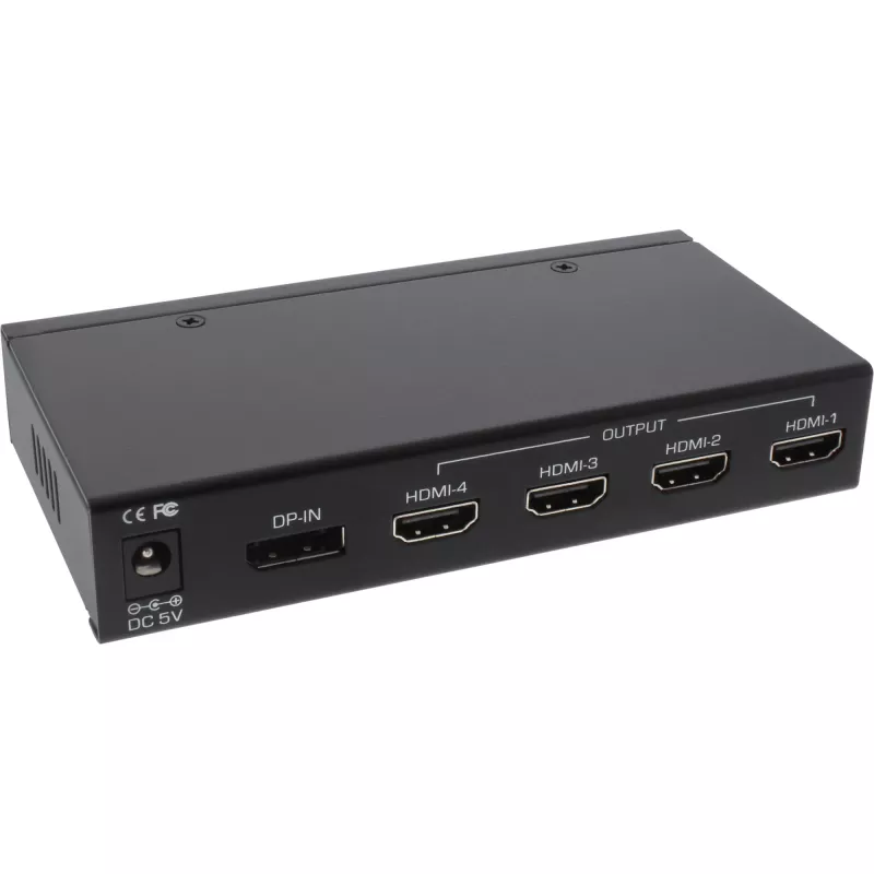 InLine DisplayPort į HDMI 2x2 vaizdo sienos skirstytuvas 1 IN 4 OUT 4K UltraHD