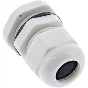 Kabelio įvadas InLine 6–12 mm nailonas IP68 pilkas, pakuotė po 10 vnt., išorinis skersmuo 12 mm
