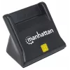 Manhattan USB-A Smart/SIM kortelių skaitytuvas, 480 Mbps (USB 2.0), stalinis, juodas, 86 cm laidas, 3 metų garantija