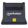 Manhattan USB-A Smart/SIM kortelių skaitytuvas, 480 Mbps (USB 2.0), stalinis, juodas, 86 cm laidas, 3 metų garantija